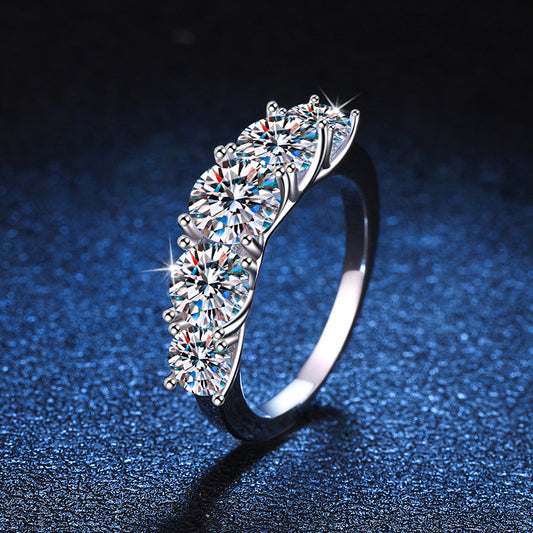 3.6 Carat Moissanite Eternity Ring in S925 Sterling Silver