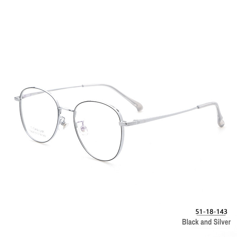 Retro Polygon Titanium Alloy Eyeglass Frame – G603