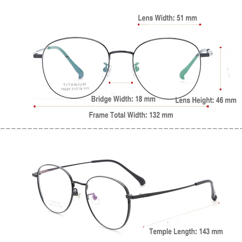 Retro Polygon Titanium Alloy Eyeglass Frame – G603